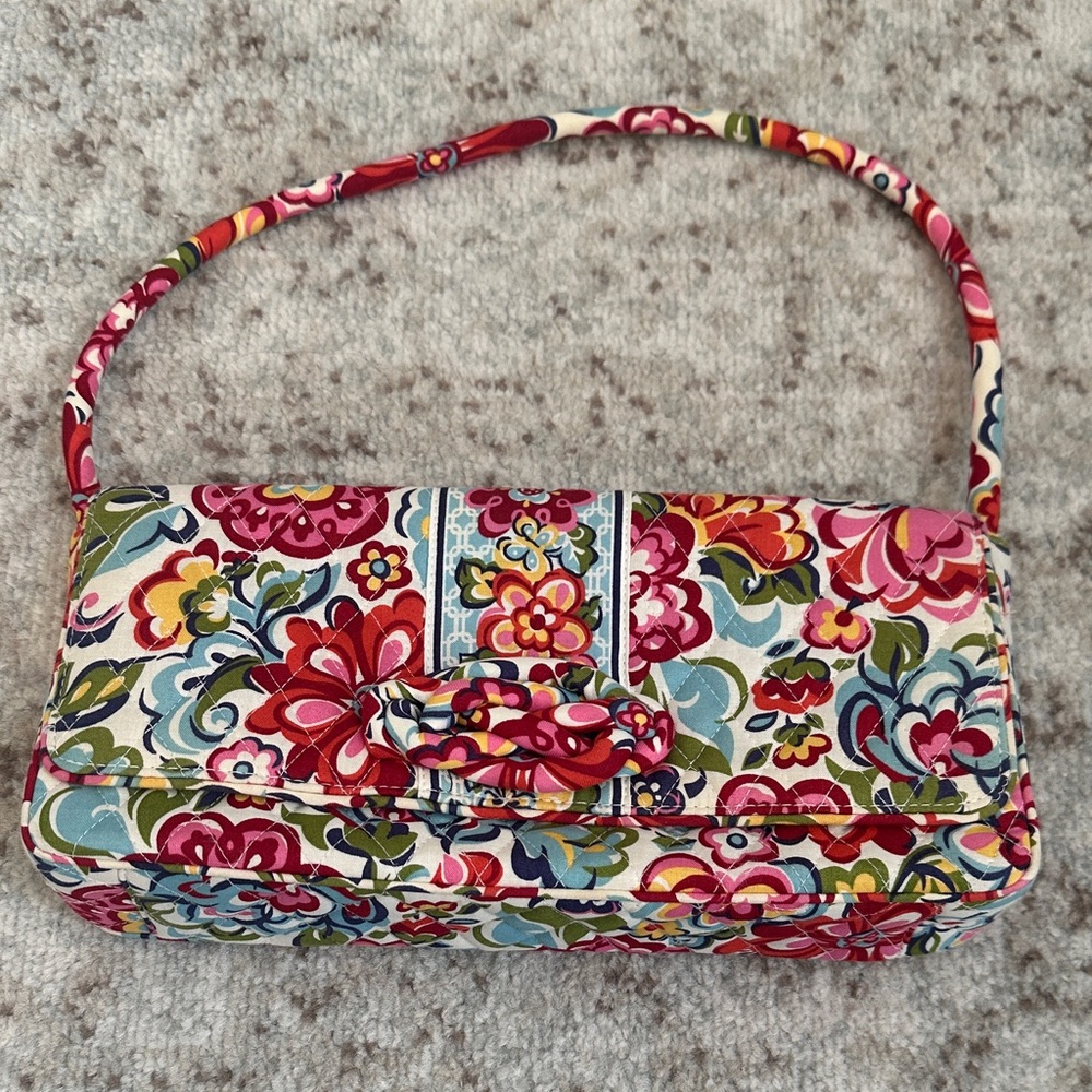 Vera Bradley Multicolor Floral Shoulder Bag — Pink, Red, Blue, Green